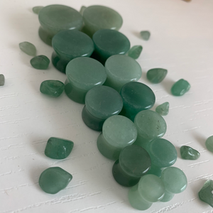 Green Aventurine Double Flare Plugs