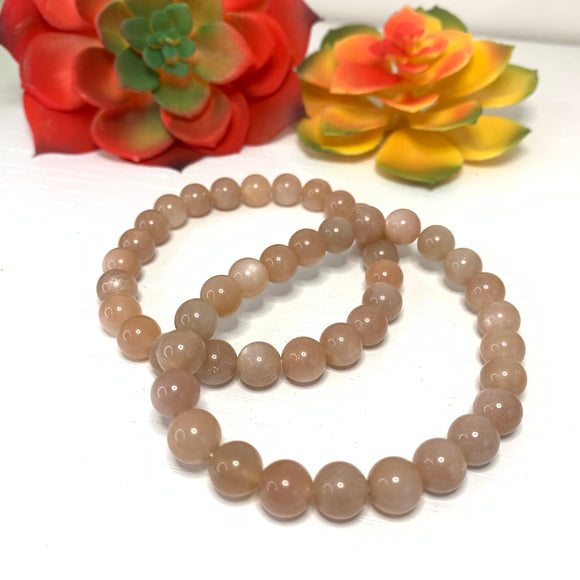 Peach Moonstone Bracelet