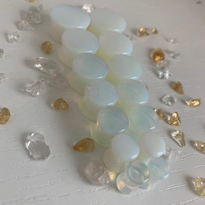 Opalite Double Flare Plugs