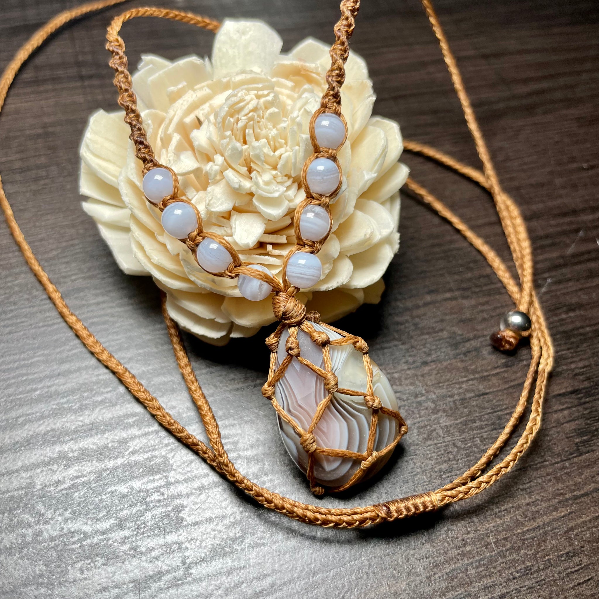 Agate 2025 crystal necklace